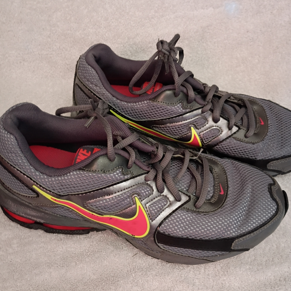 Nike Gray and Red Athletic Shoes